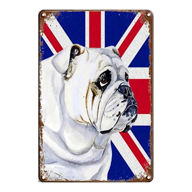 British Bulldog Metal Tin Sign British Store Online The Great British Shop